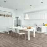Modern spacious white kitchen | Reinhold Flooring