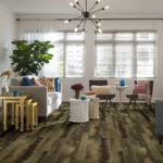 Dark laminate flooring and window treatments | Reinhold Flooring
