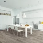 Modern spacious white kitchen | Reinhold Flooring